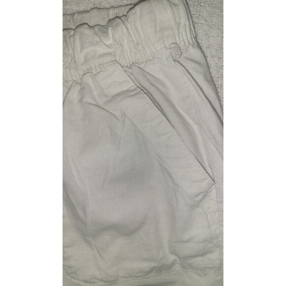 Lane Bryant Drawstring Waist Cream Linen/Rayon Womens Shorts 16 - Picture 3 of 6